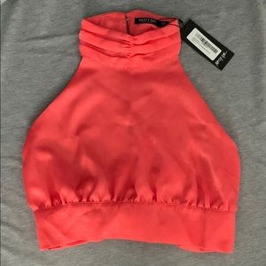 NastyGal Satin All the Time Halter | US 6